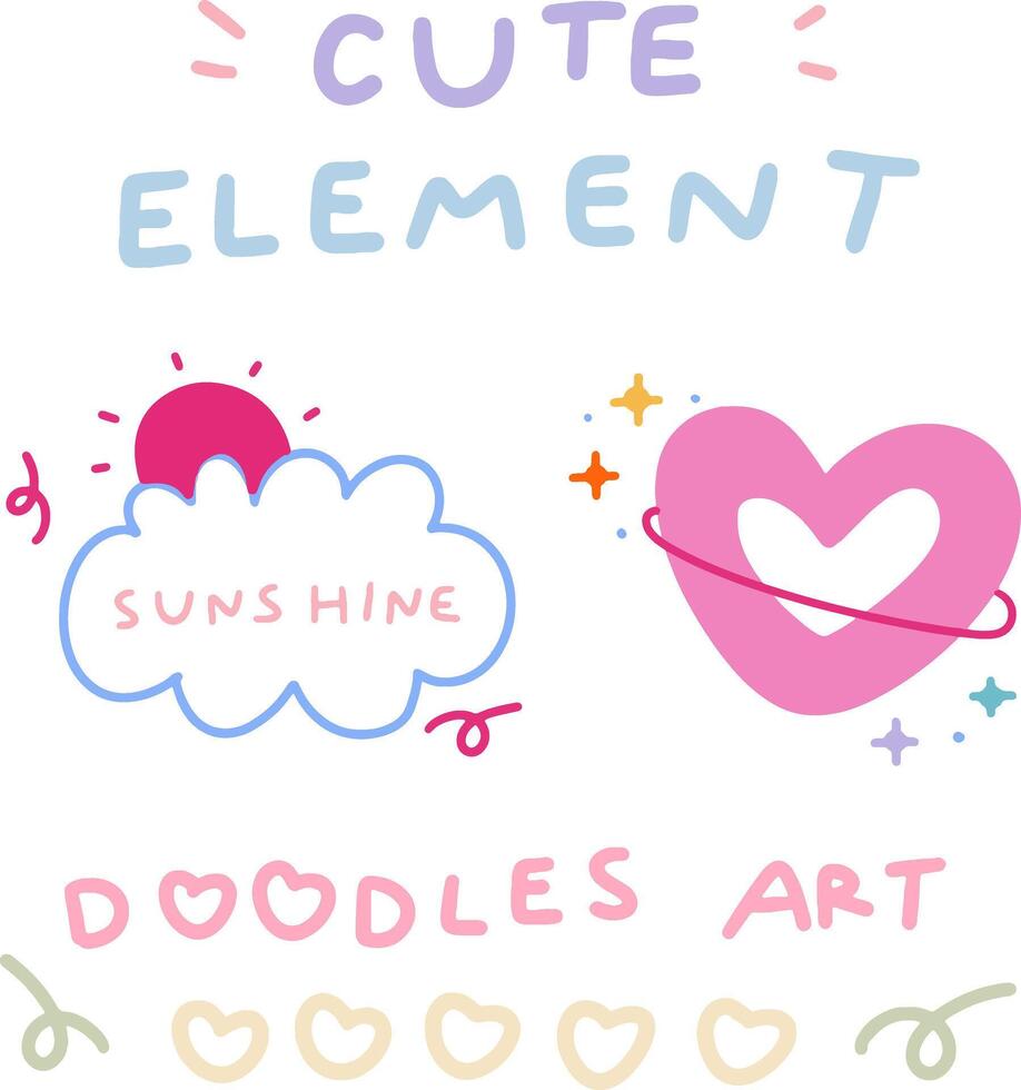 doodles element design for templates. vector