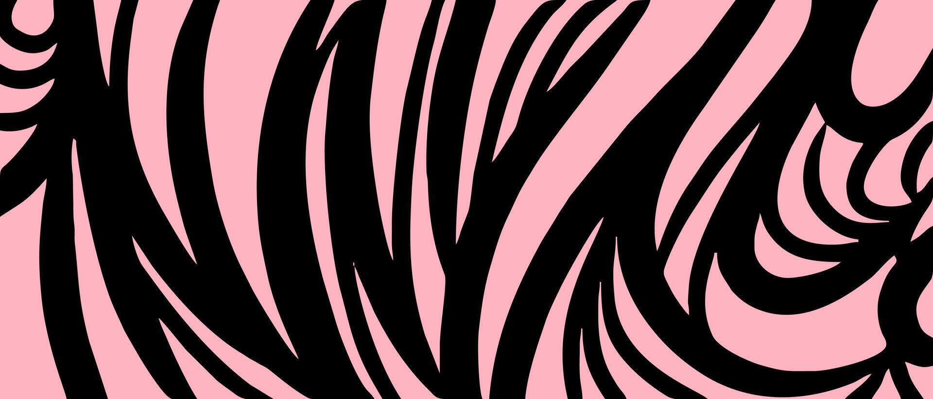 abstract stripes background. with pink color and trendy doodle style hand drawn lines vector