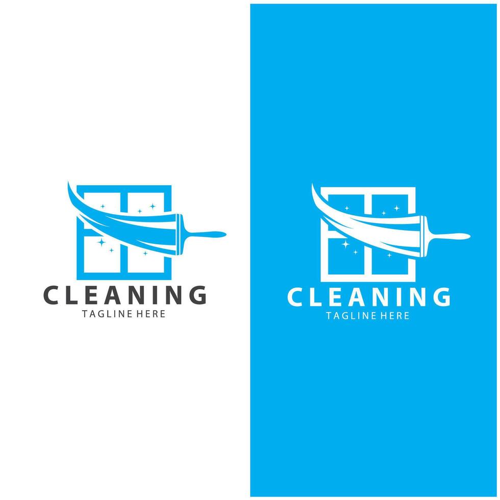 Cleaning logo cleaning house logo cleaning window logo vector design