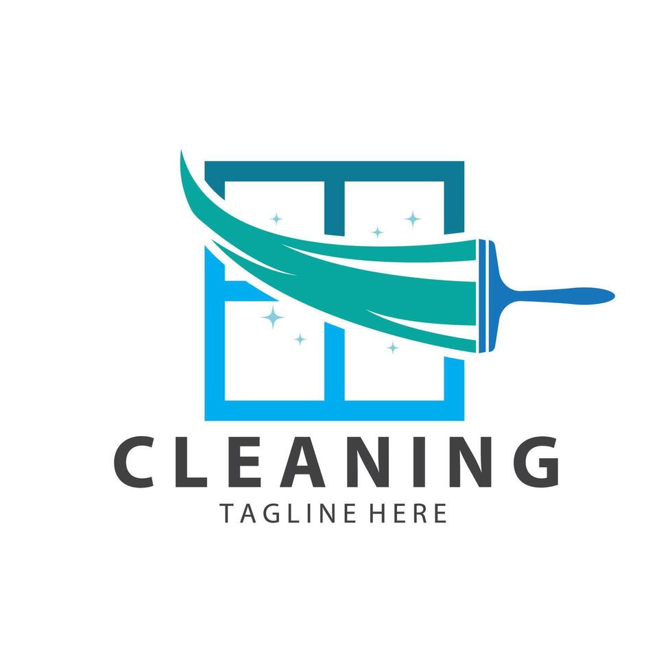 Cleaning logo cleaning house logo cleaning window logo vector design