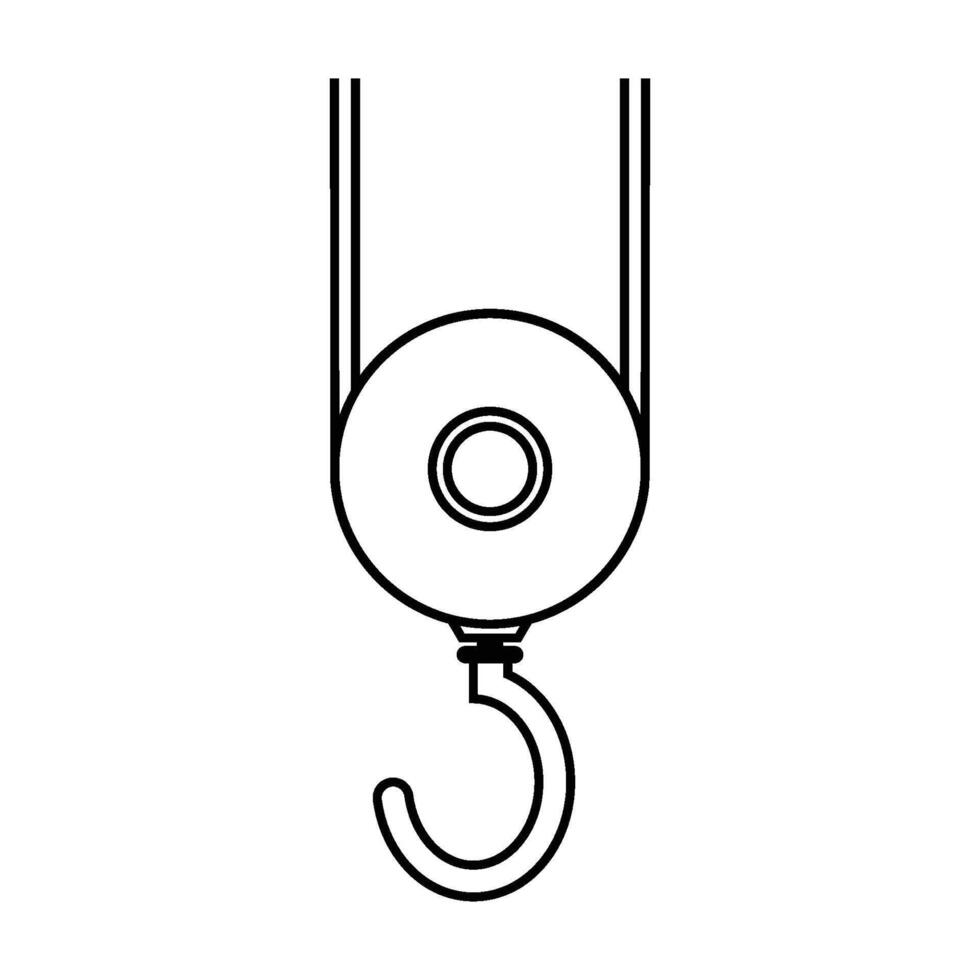 Crane hook icon vector