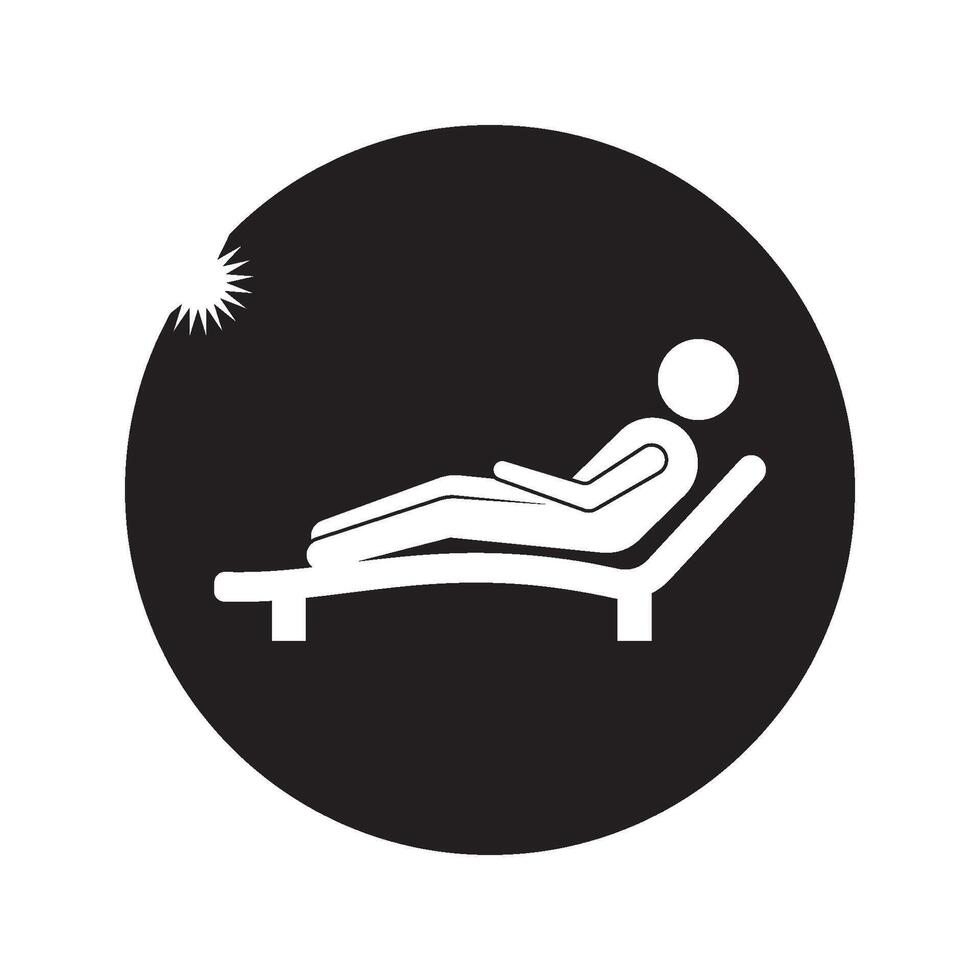 icon of people relaxing vector