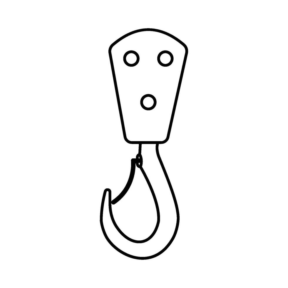 Crane hook icon vector