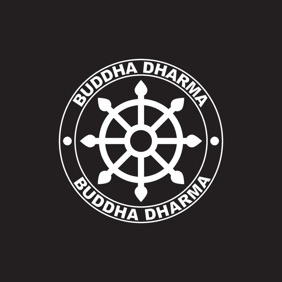 Buddha dharma wheel icon vector