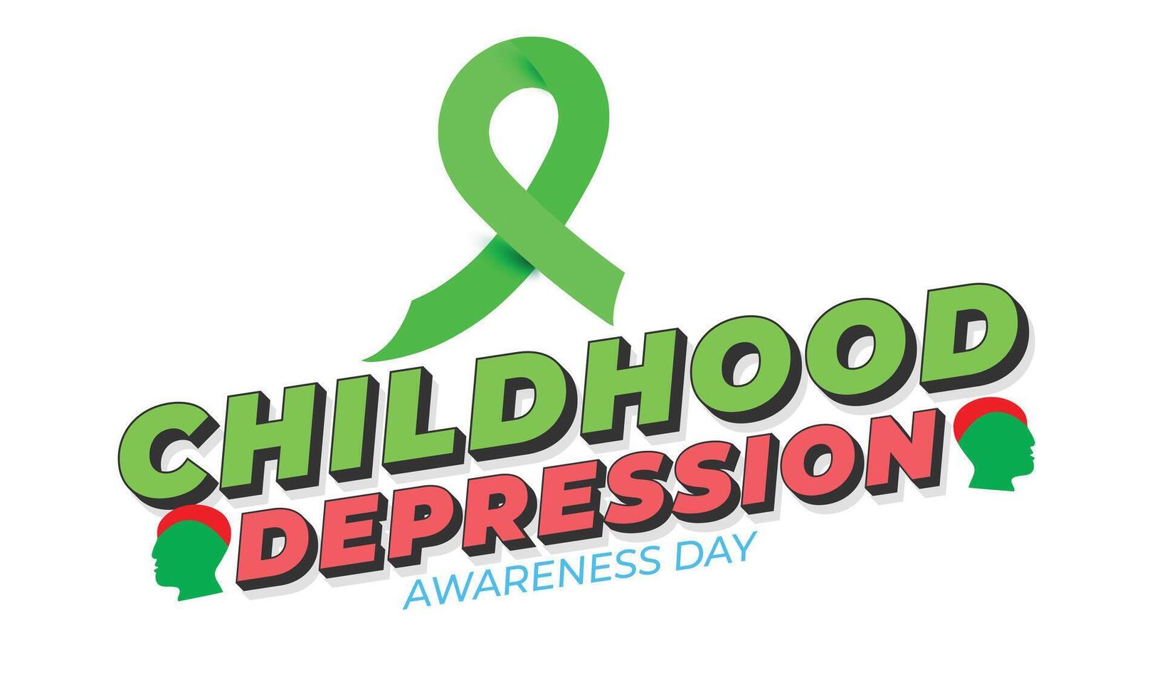 Childhood Depression Awareness Day  . background, banner, card, poster, template. Vector illustration.