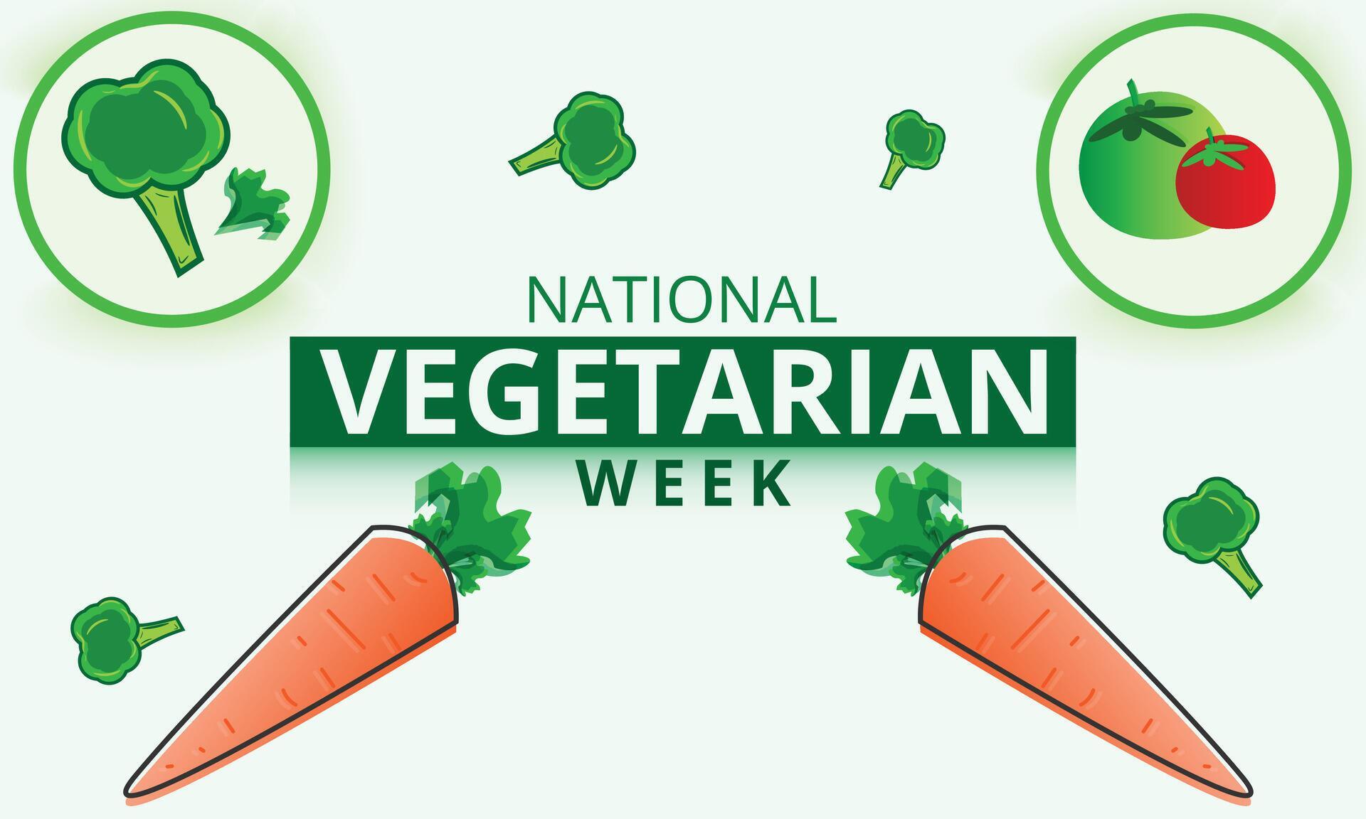 National Vegetarian Week. background, banner, card, poster, template. Vector illustration
