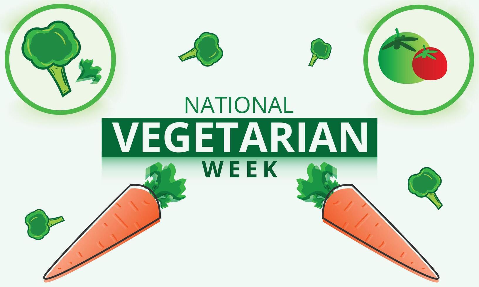 nacional vegetariano semana. fondo, bandera, tarjeta, póster, modelo. vector ilustración.