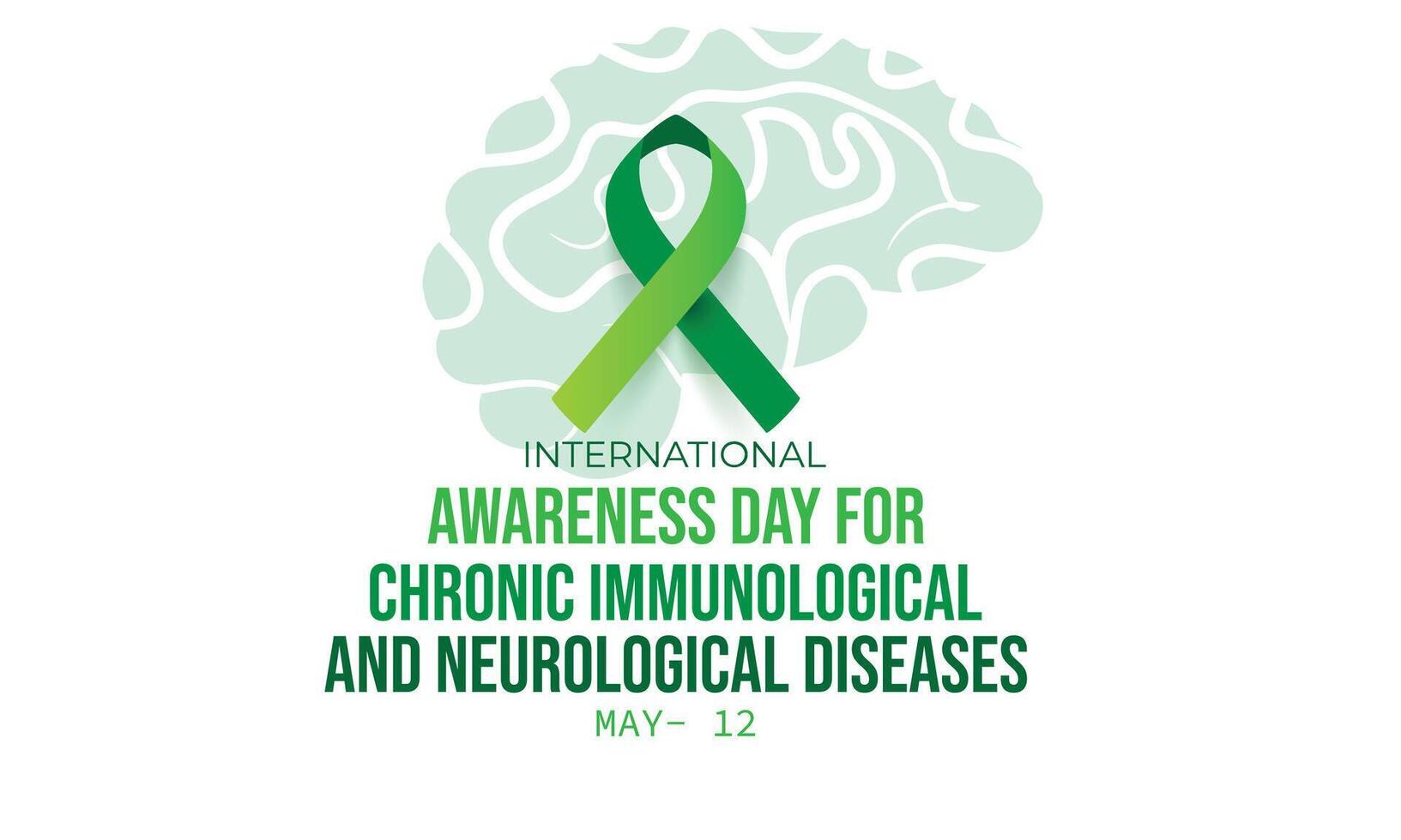 Awareness day for chronic immunological and neurological diseases. background, banner, card, poster, template. Vector illustration.