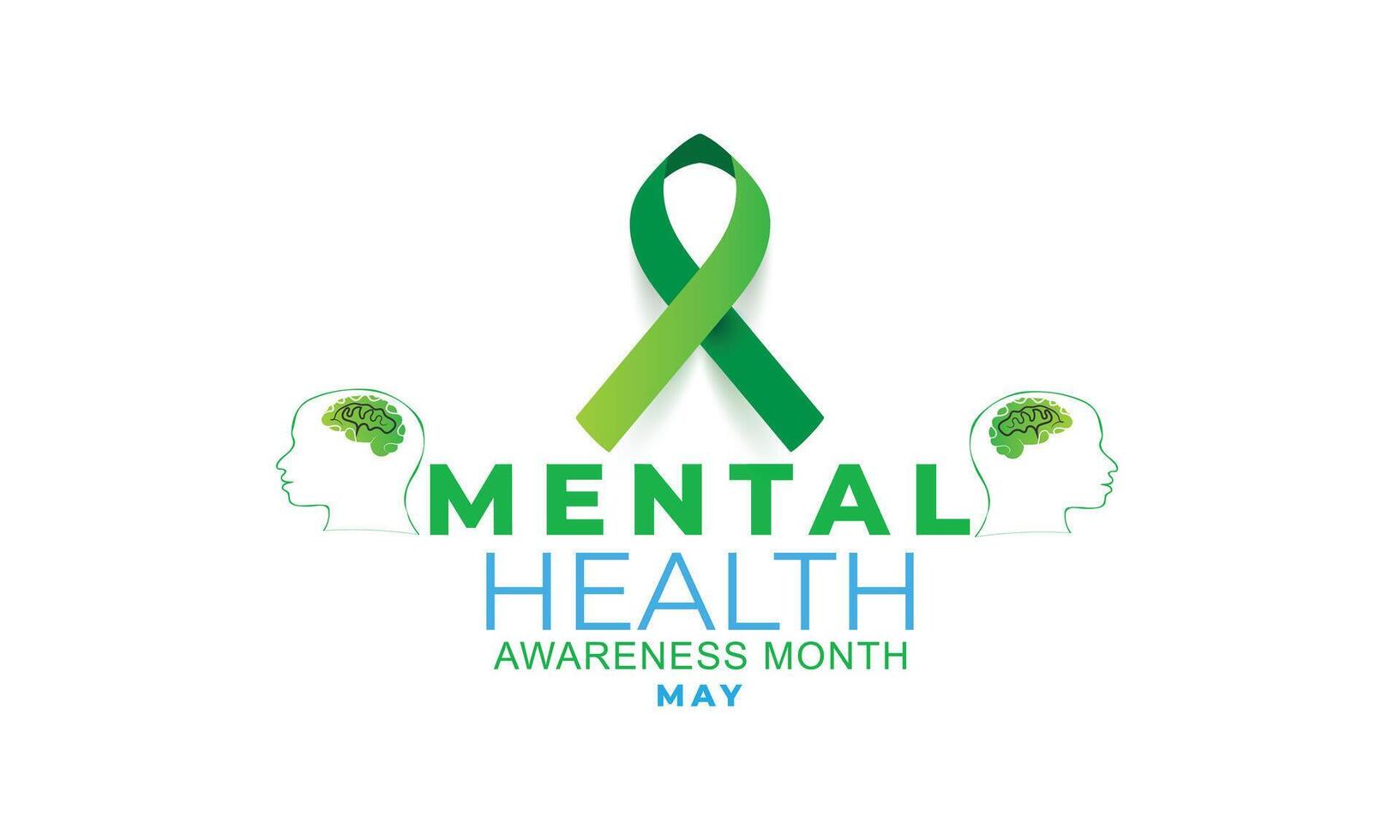 Mental Health Awareness Month. background, banner, card, poster, template. Vector illustration.