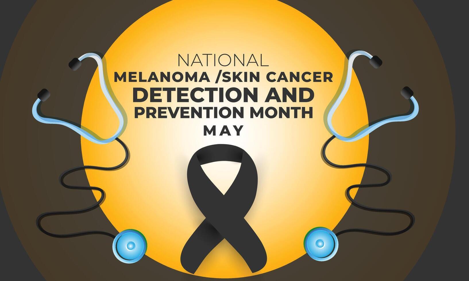 nacional melanoma y piel cáncer detección y prevención mes. fondo, bandera, tarjeta, póster, modelo. vector ilustración.