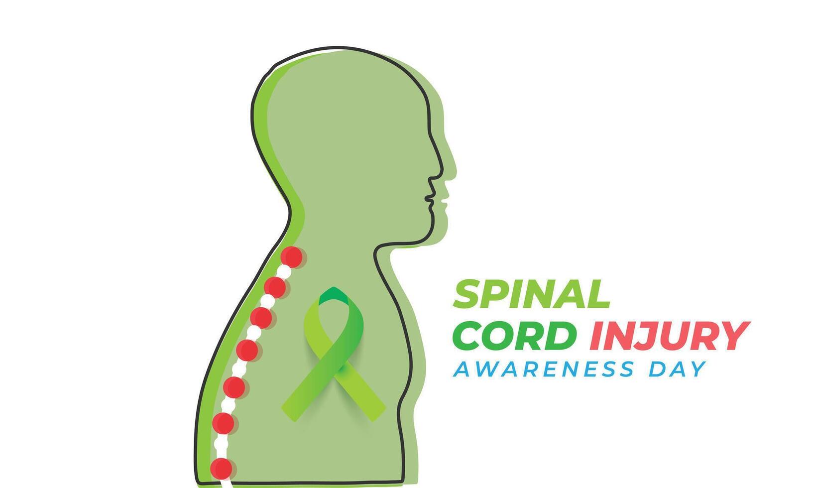 Spinal cord injury awareness day. background, banner, card, poster, template. Vector illustration.