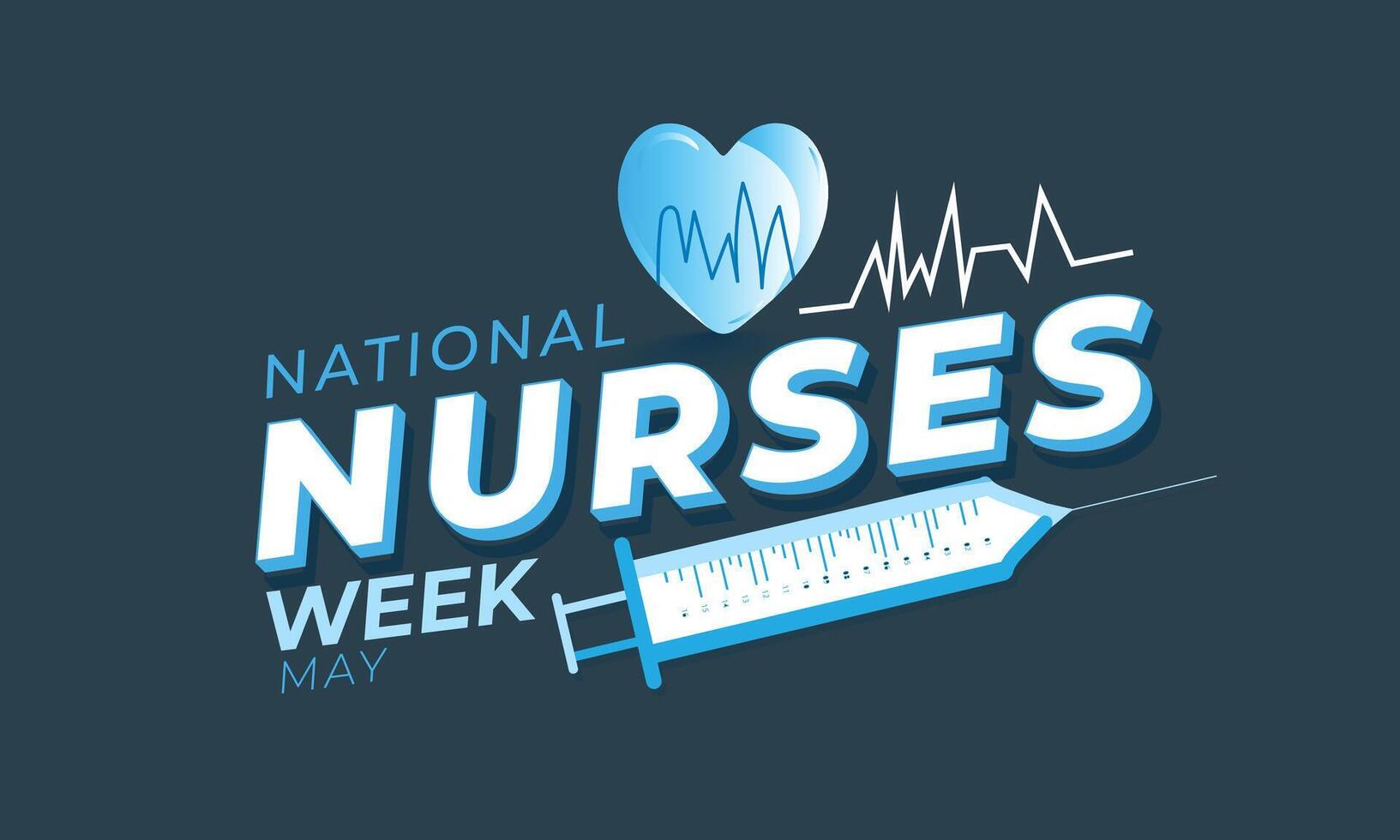 National Nurses Week. background, banner, card, poster, template. Vector illustration.