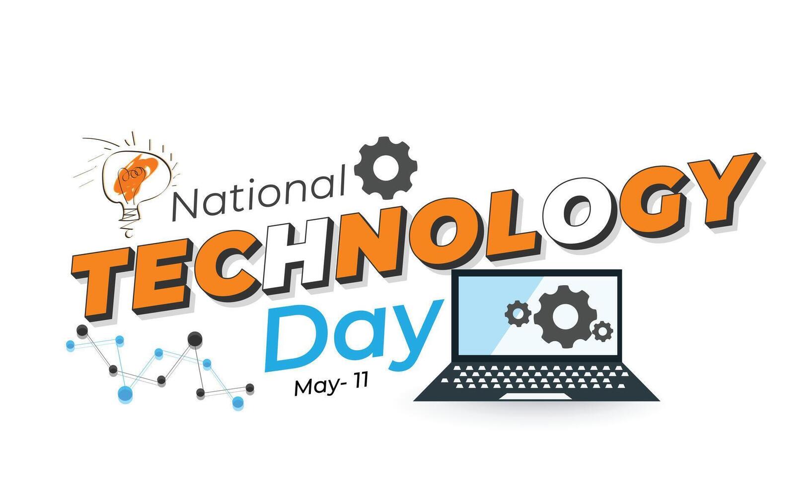 National Technology day. background, banner, card, poster, template. Vector illustration.