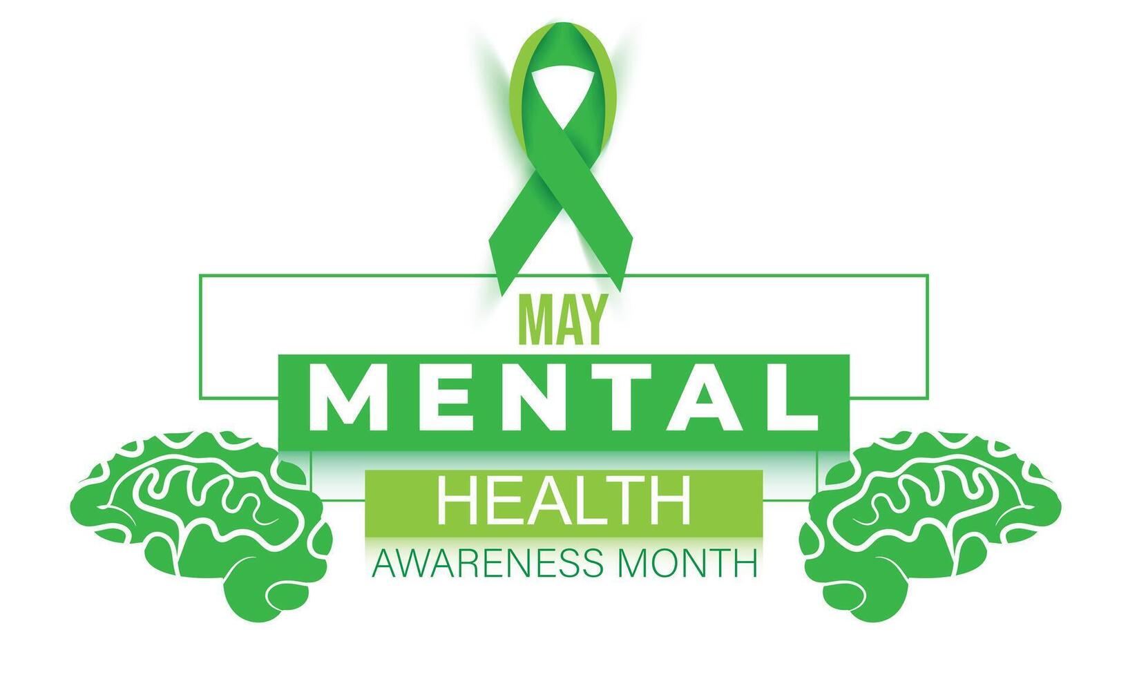 Mental Health Awareness Month. background, banner, card, poster, template. Vector illustration.