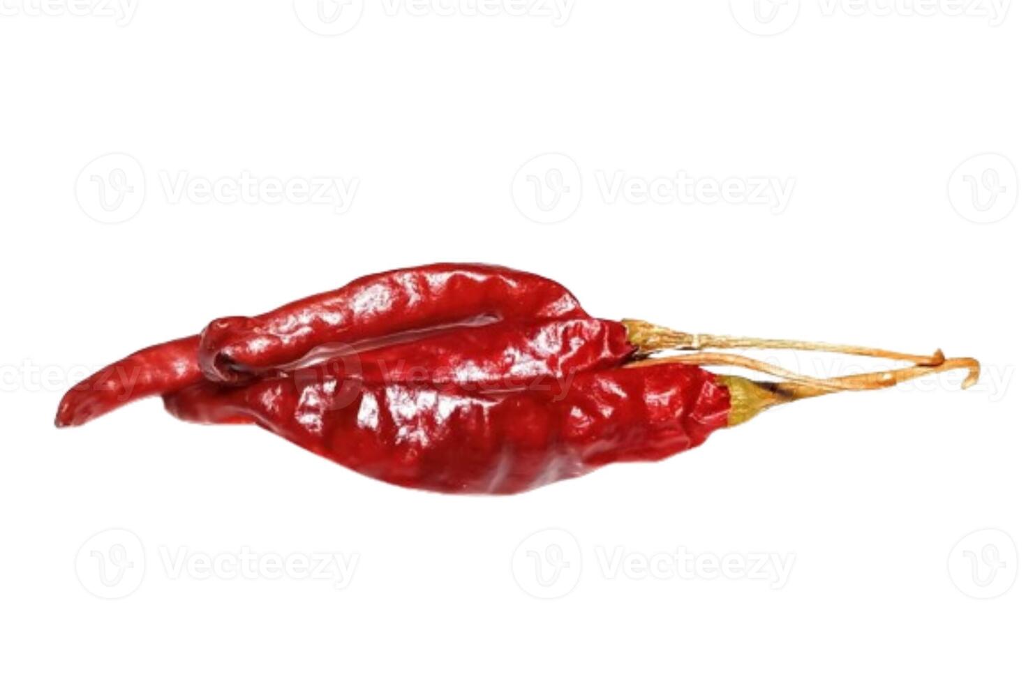 Dry red pepper isolated on white background photo