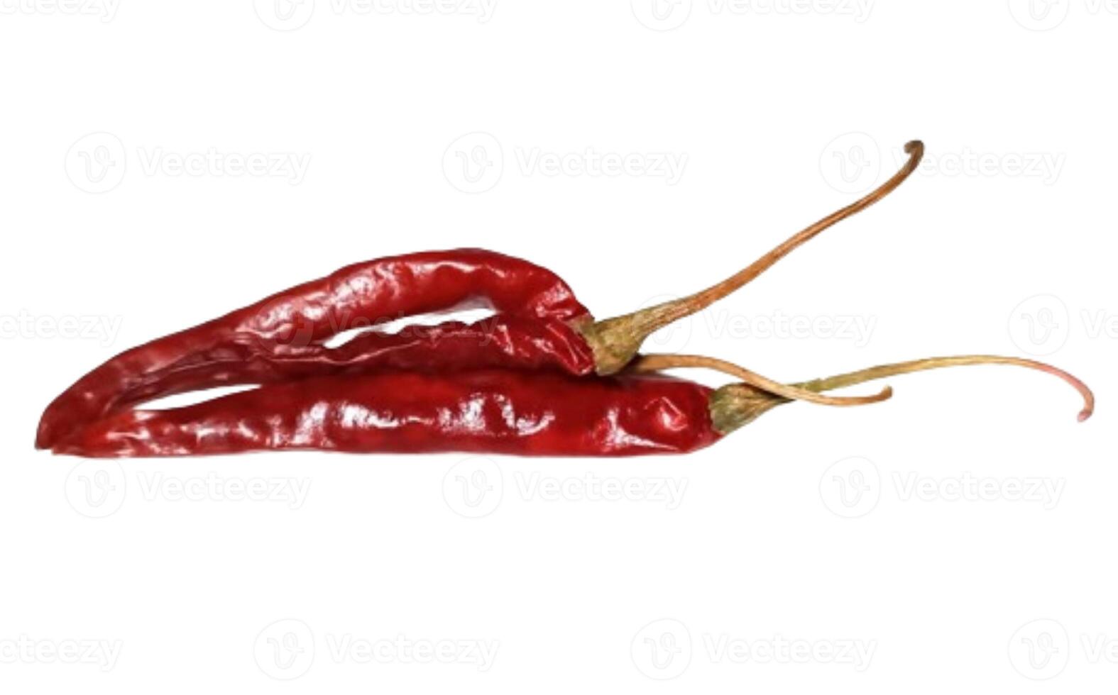 Dry red pepper isolated on white background photo