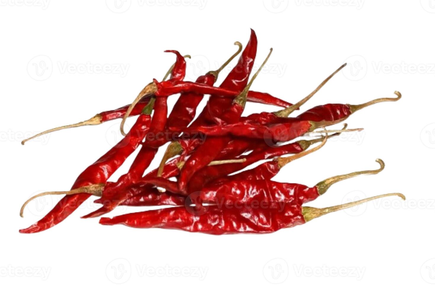 Dry red pepper isolated on white background photo