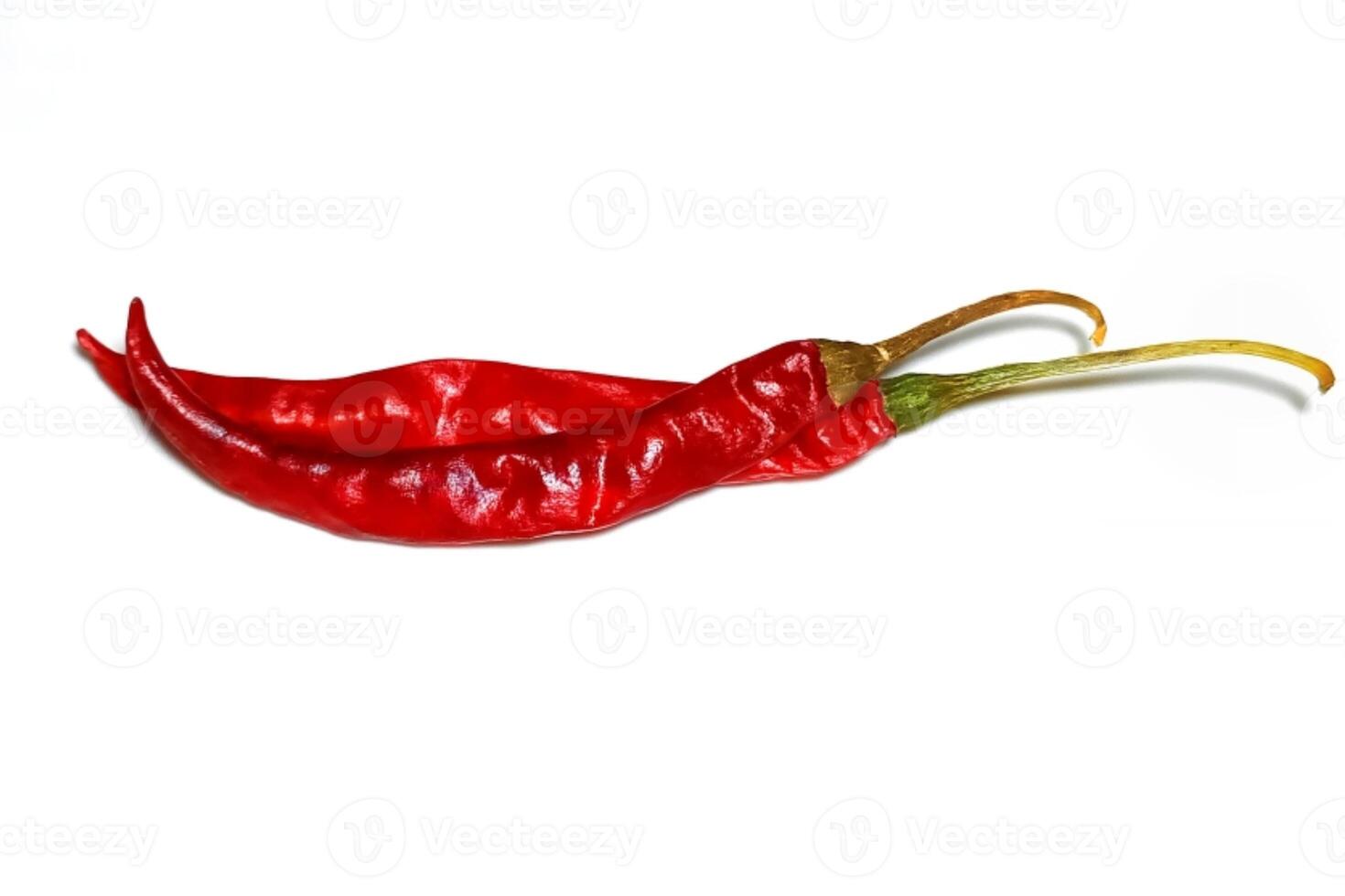 Dry red pepper isolated on white background photo