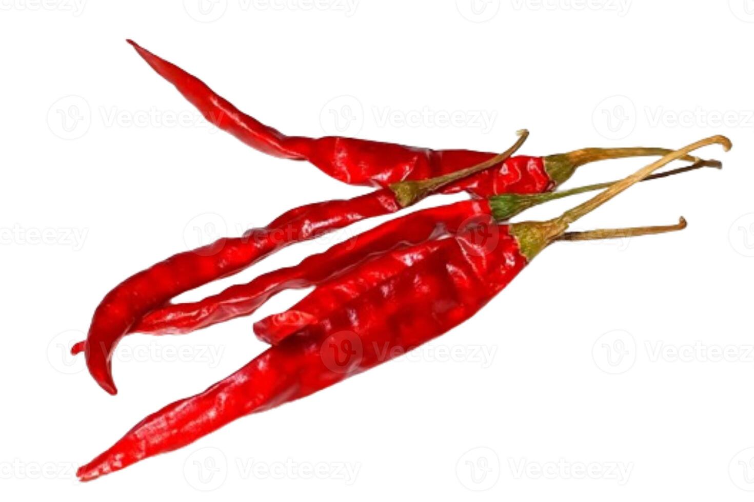 Dry red pepper isolated on white background photo