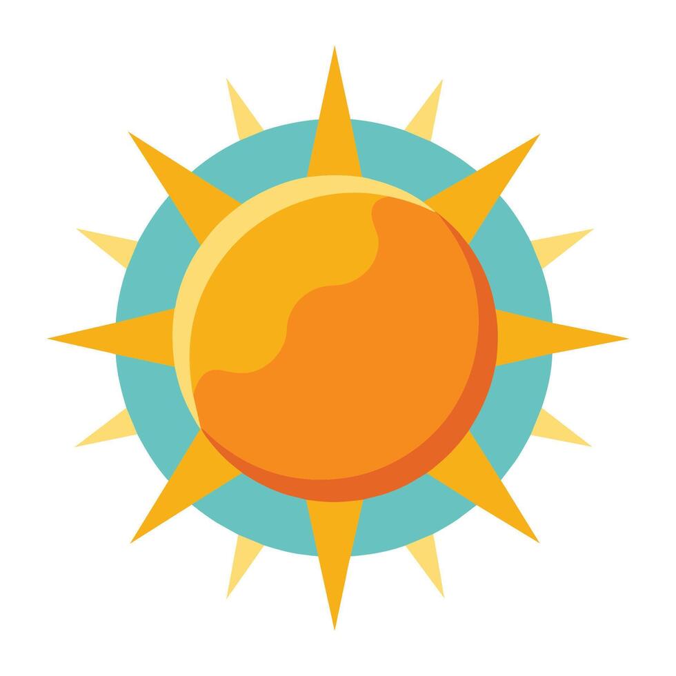 Flat summer yellow sun collection in different styles vector