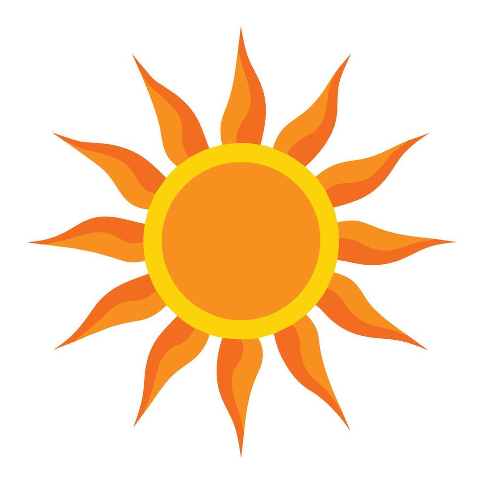 Flat summer yellow sun collection in different styles vector