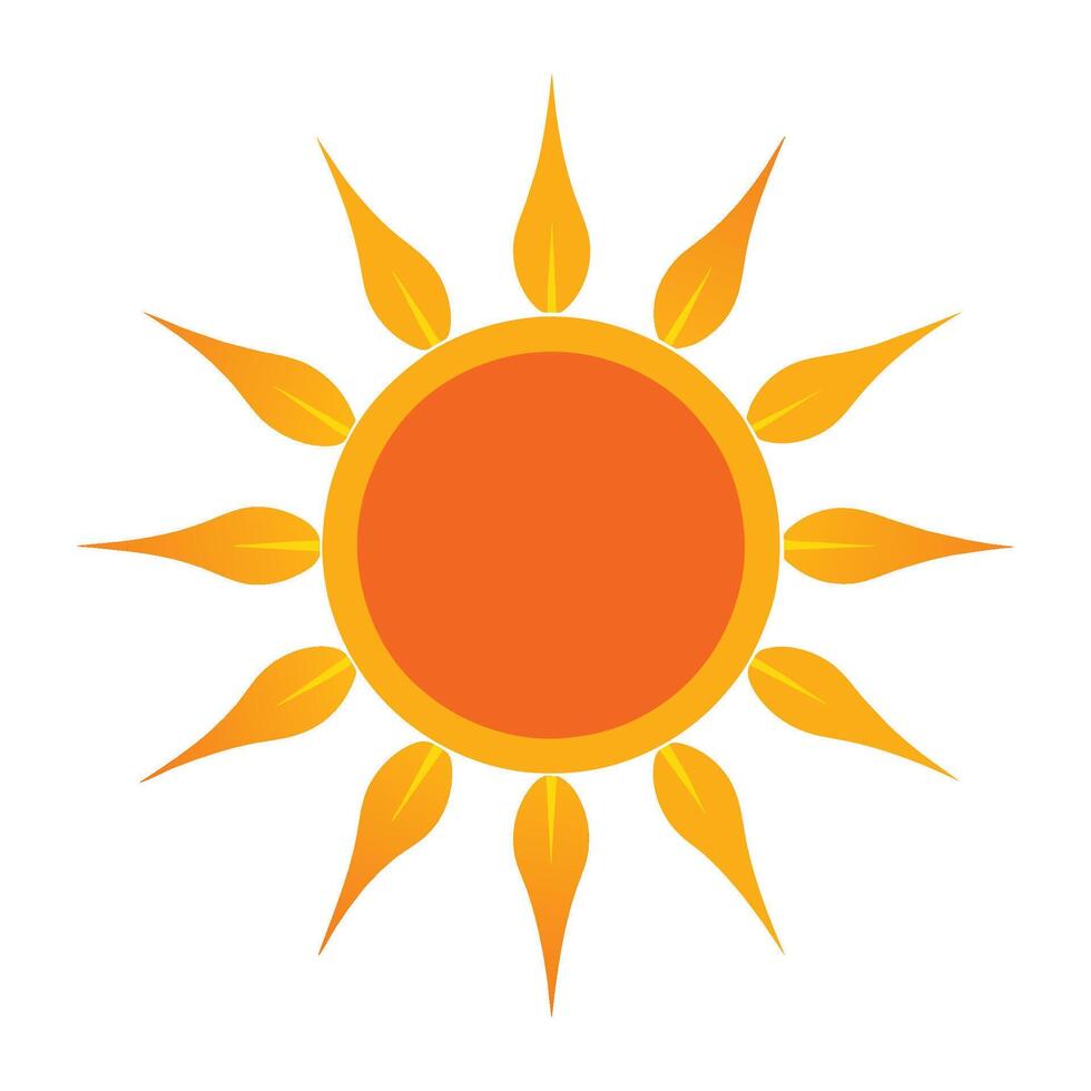 Flat summer yellow sun collection in different styles vector