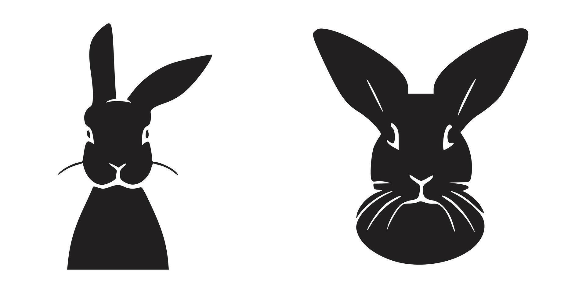 Rabbit Vector. Isolated rabbit shadow on a white background vector