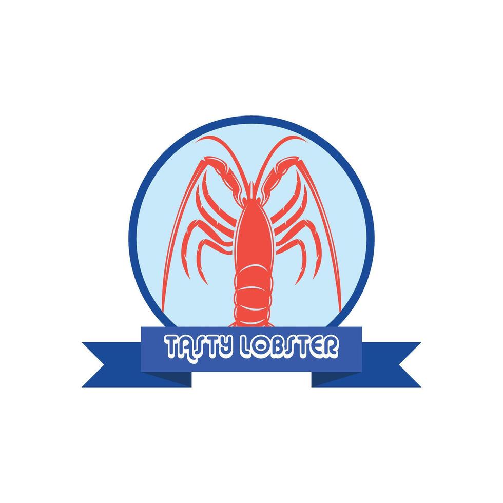 Lobster logo design template vector