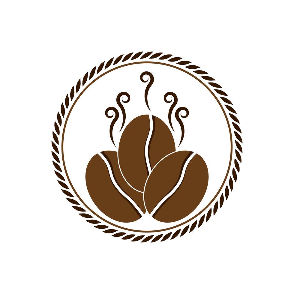 Coffee bean icon vector