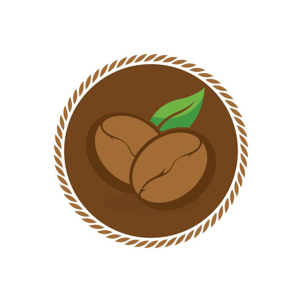 Coffee bean icon vector