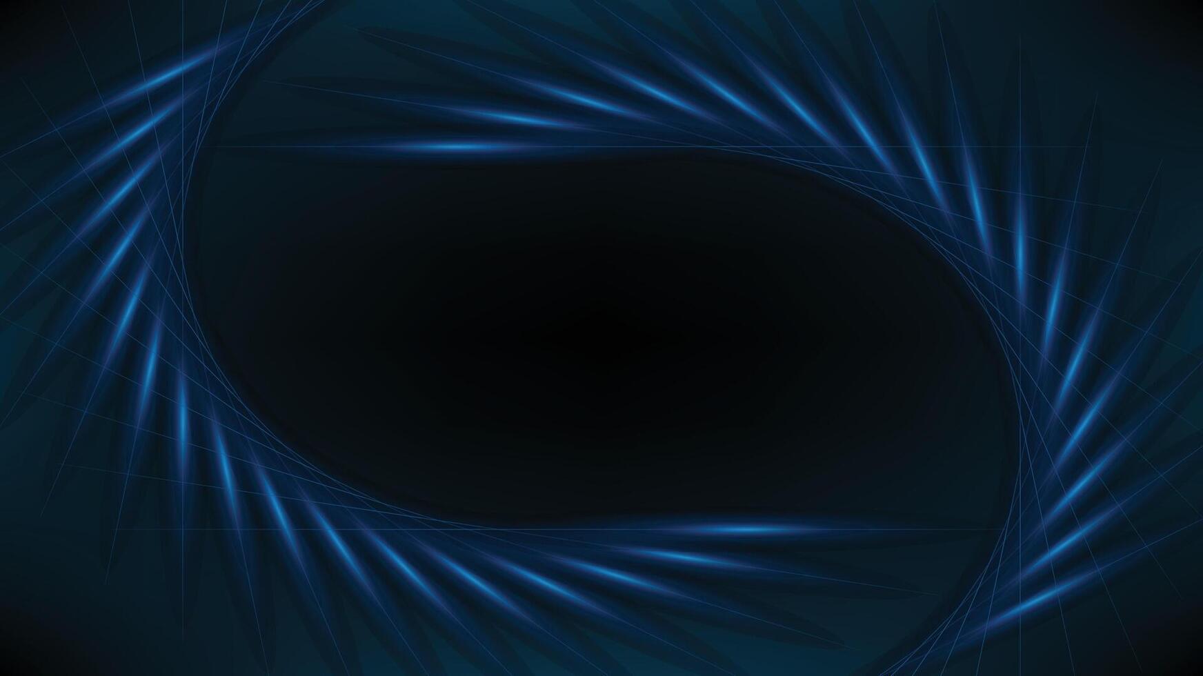 Technology background on dark space with blue light lines effect decoration vector