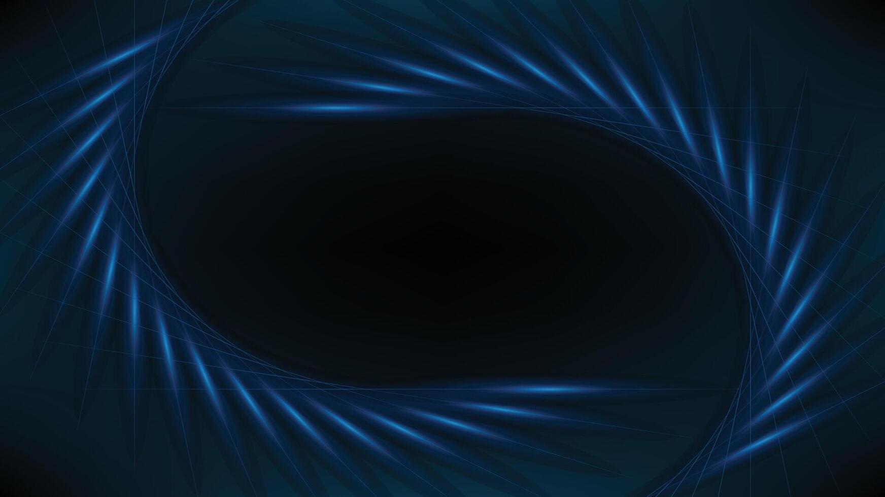 Technology background on dark space with blue light lines effect decoration vector