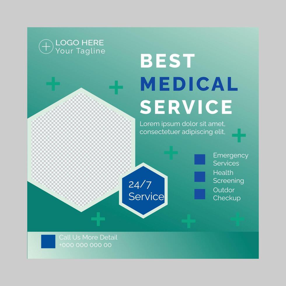 Doctor Social Media Post vector