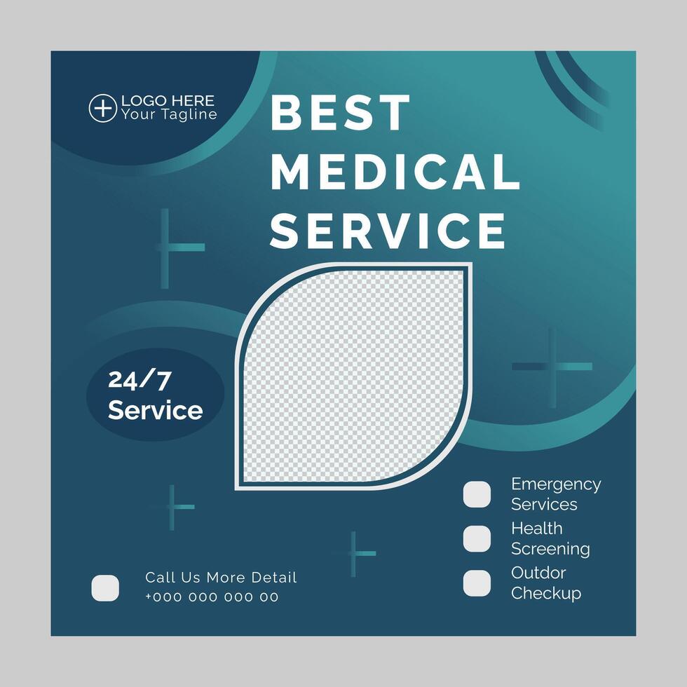 Doctor social media  post vector