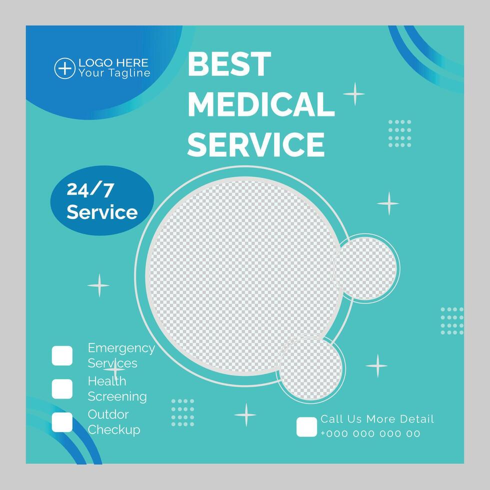 doctor media  post vector