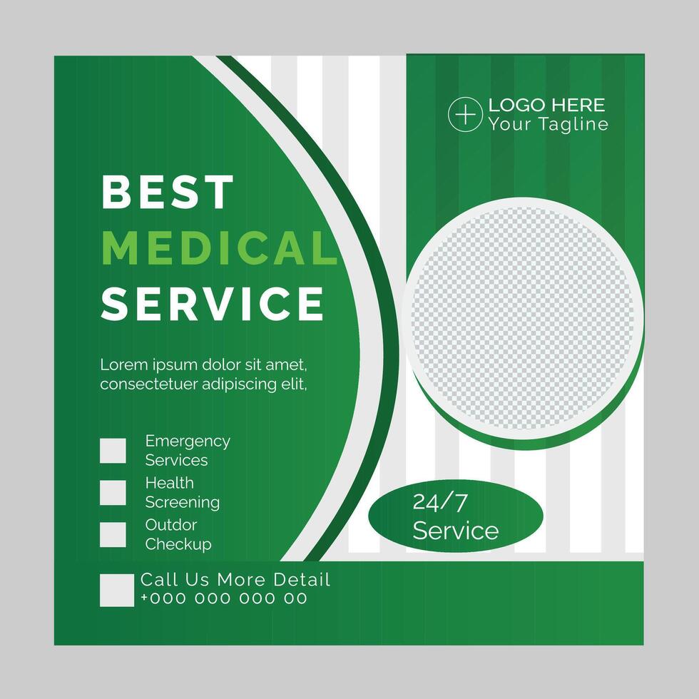 Doctor Social Media Post vector