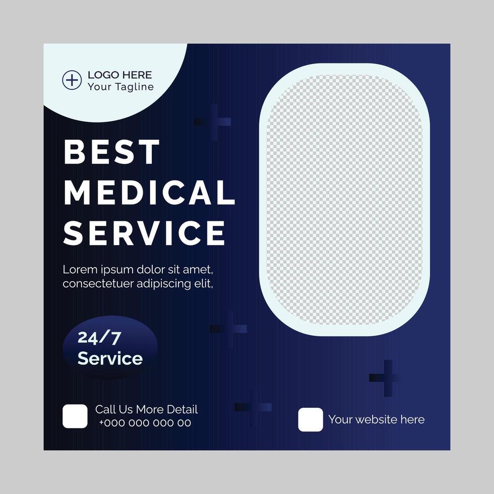 Doctor Social Media Post vector