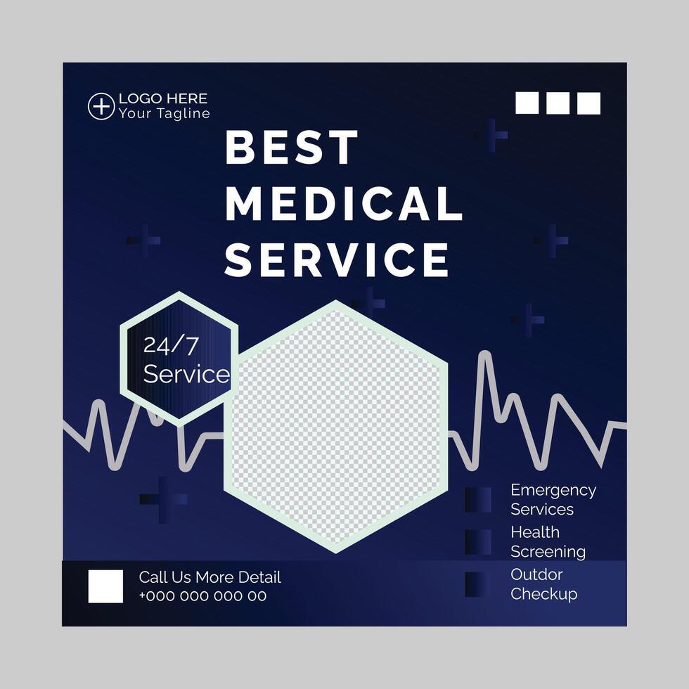 Doctor Social Media Post vector