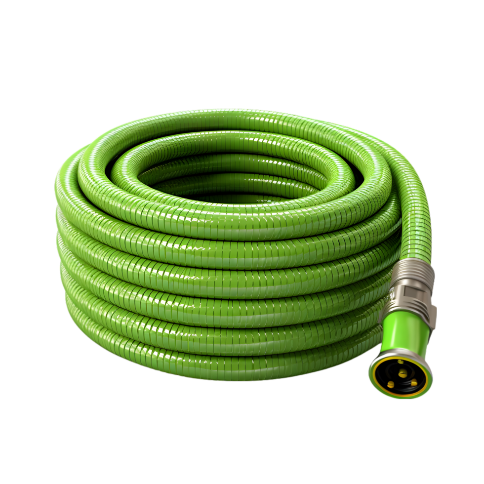 AI generated Green hose on transparent background png file