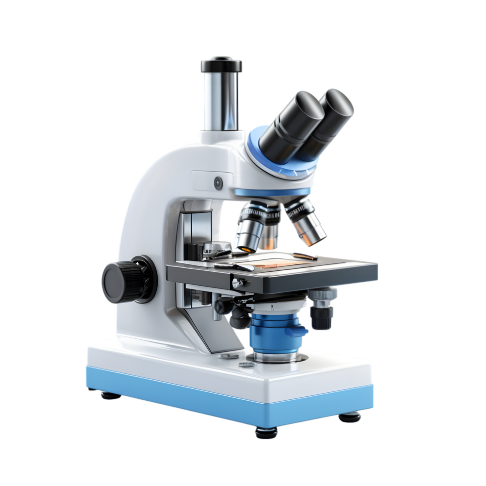 AI generated Microscope isolated on transparent background png