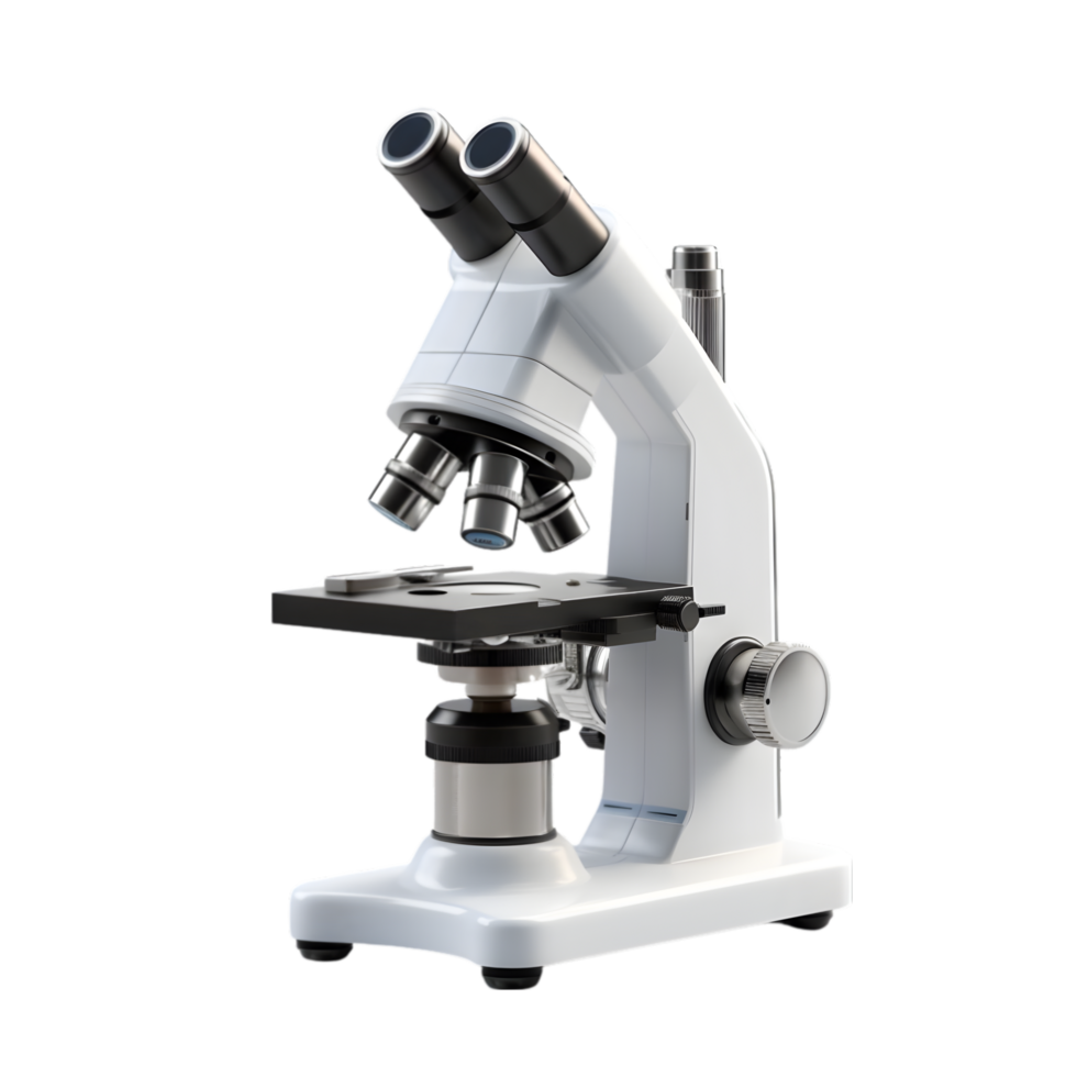 AI generated Microscope isolated on transparent background png