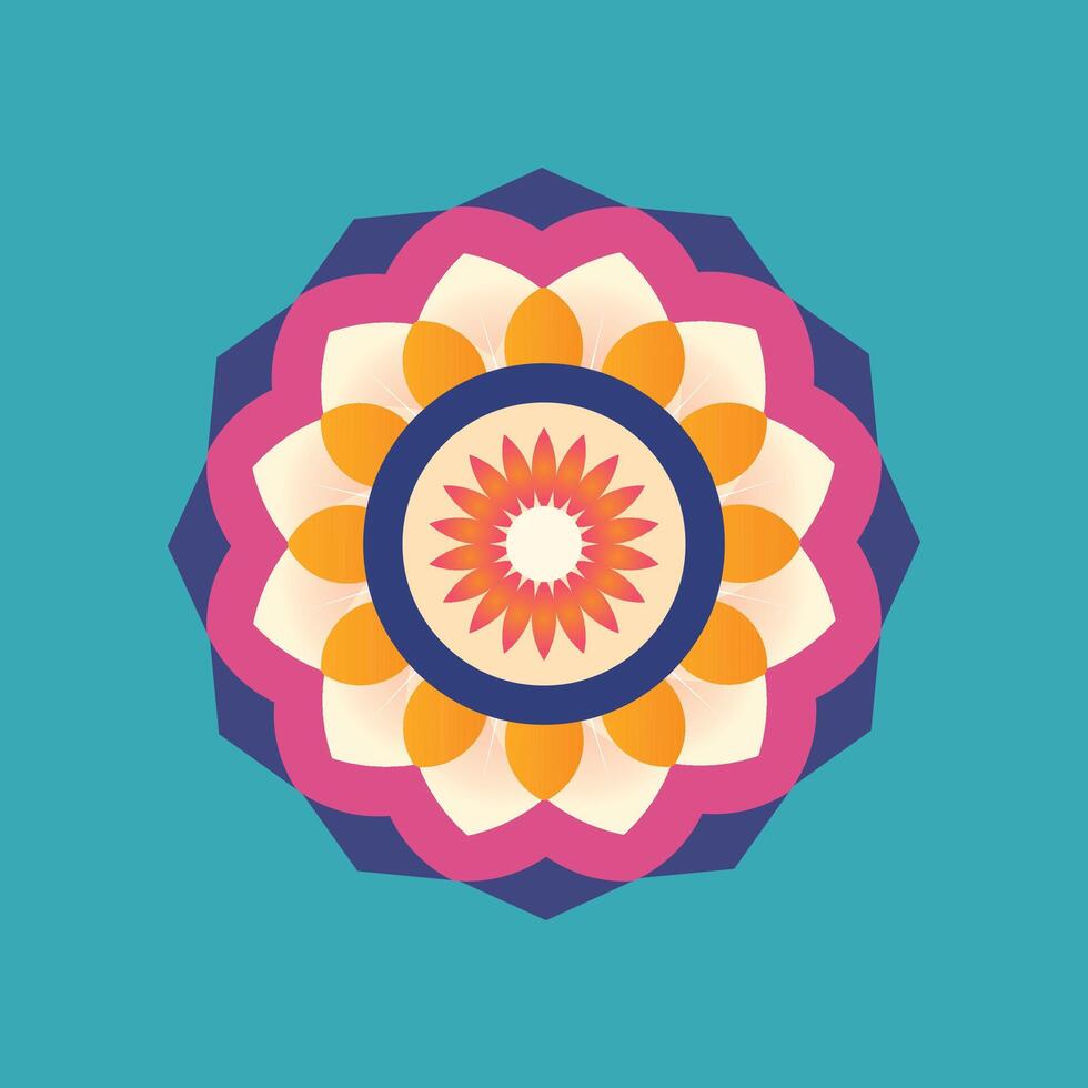 fondo de mandala decorativo colorido vector