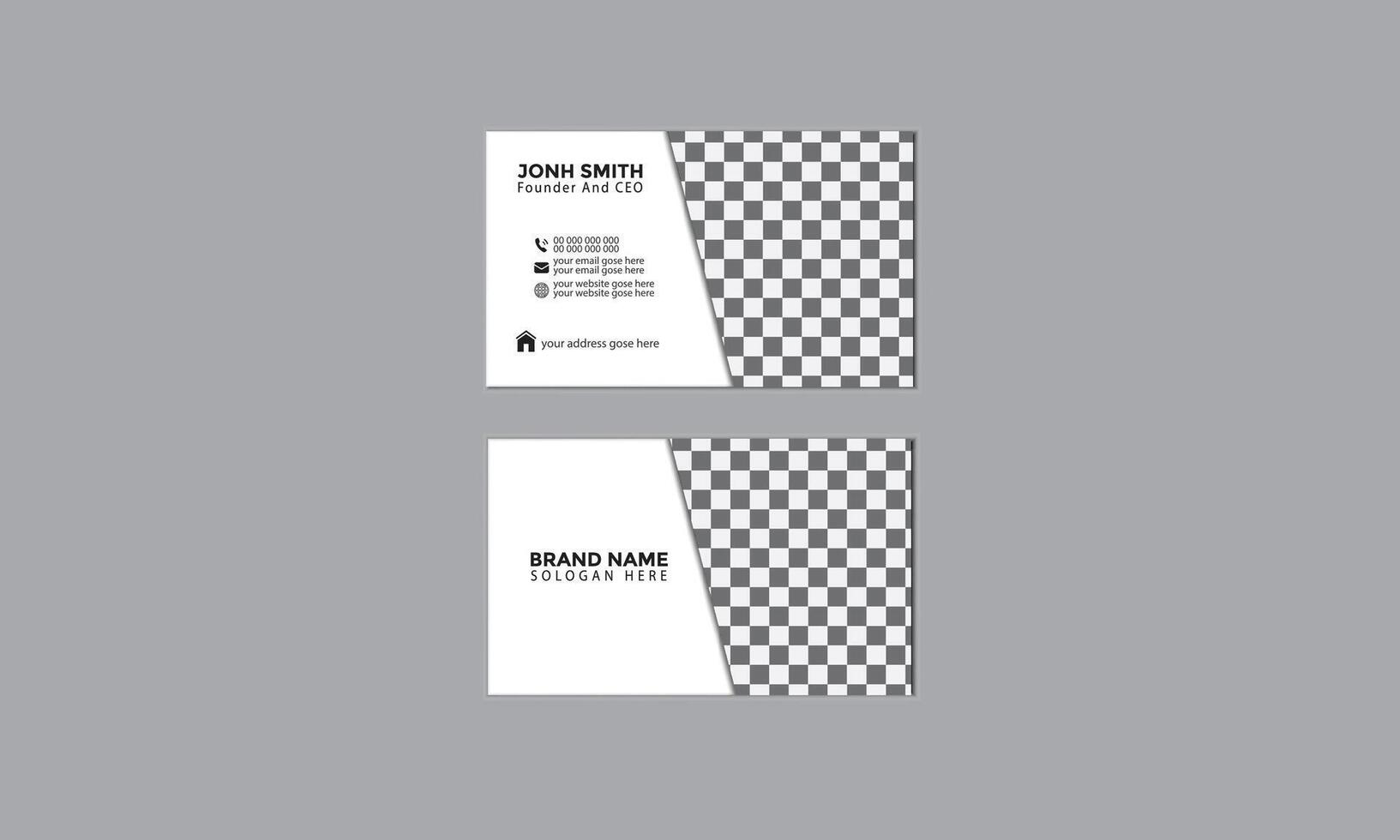 business card design, modern visiting card vector