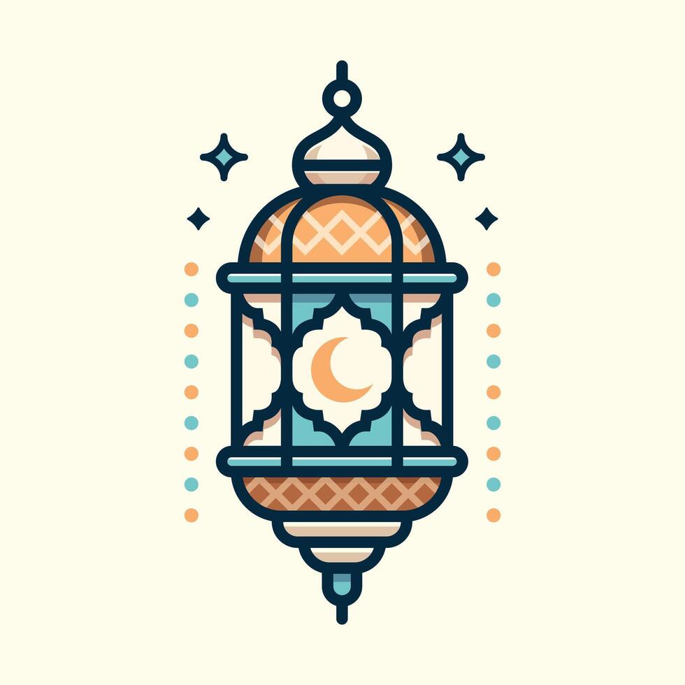 vector ilustración de islámico linterna con plano color estilo Perfecto para Ramadán y islámico evento