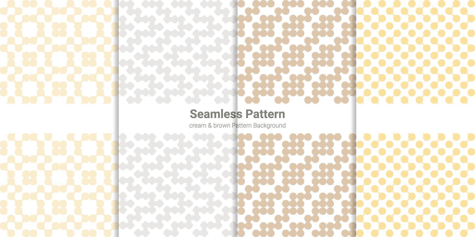 Set of geometric circle seamless patterns, geometric circle shapes abstract vector