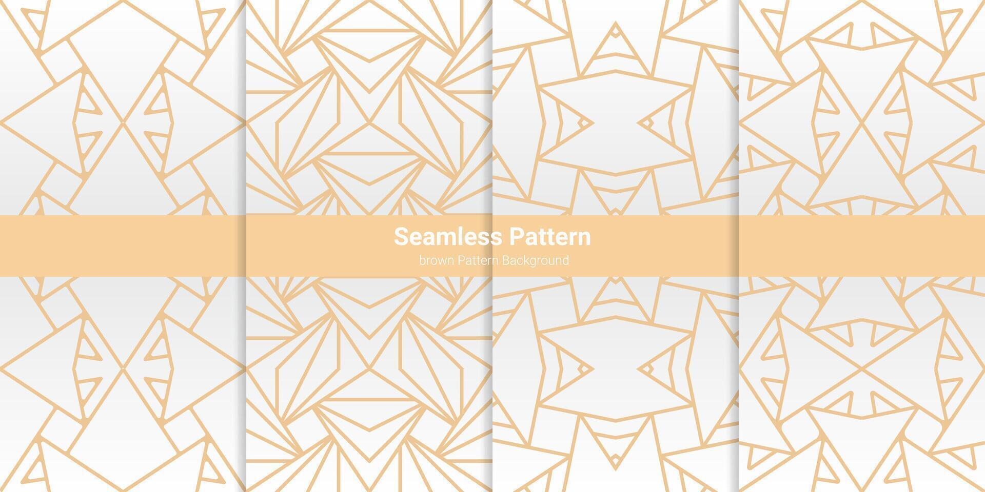 Set of geometric lines seamless patterns, geometric lines abstract, outline vector