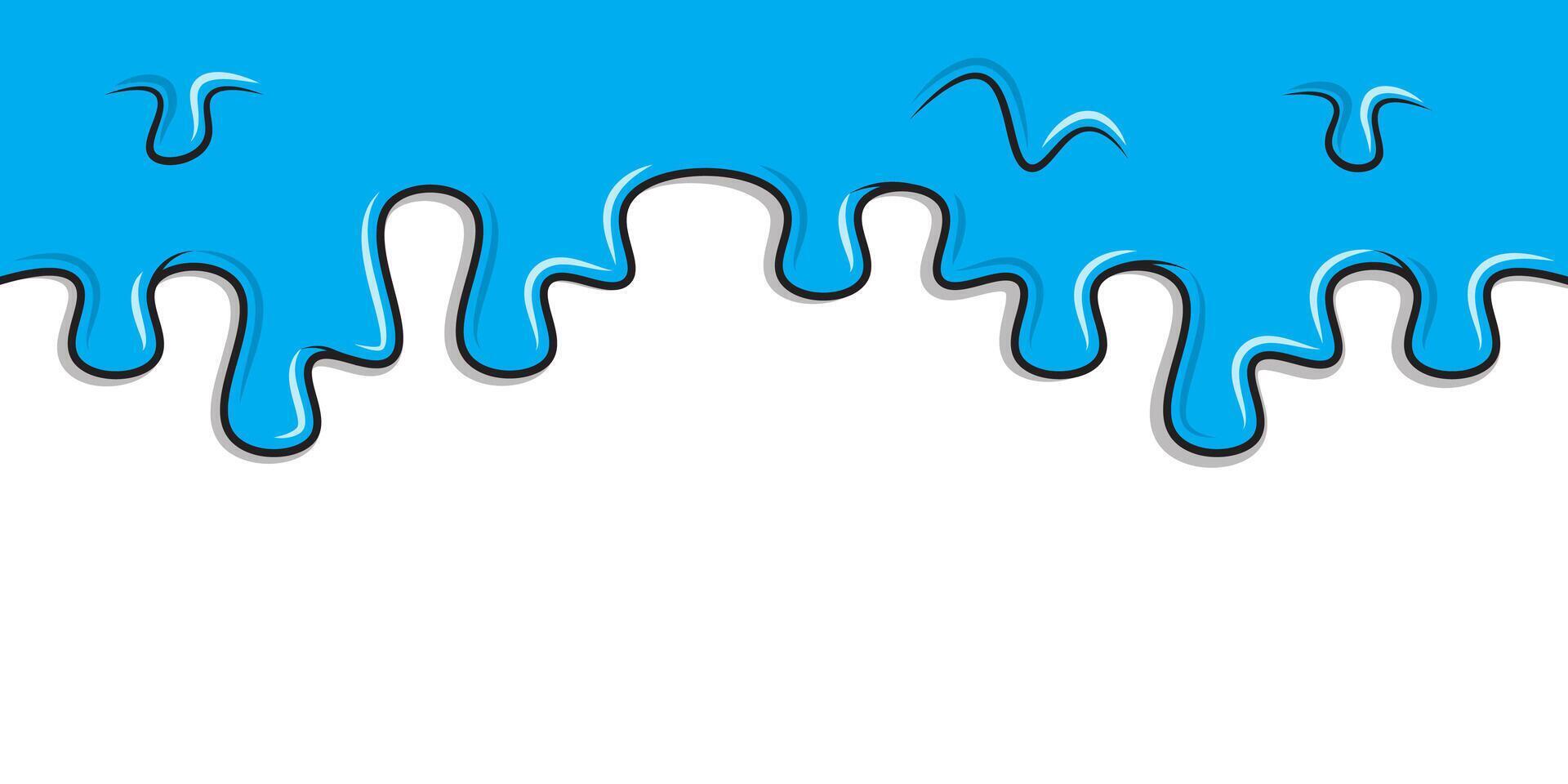 blue liquid melt striped background design. vector illustration