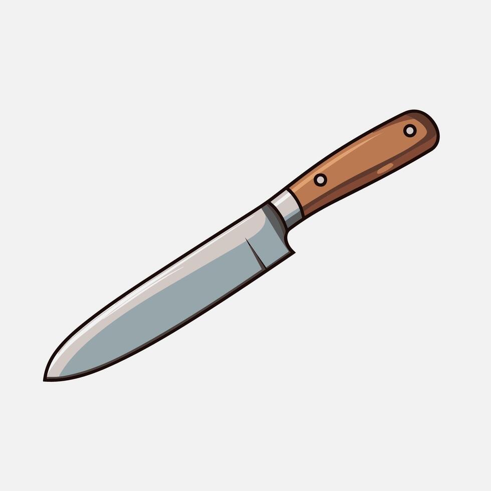 steel knife, cooking knife vector