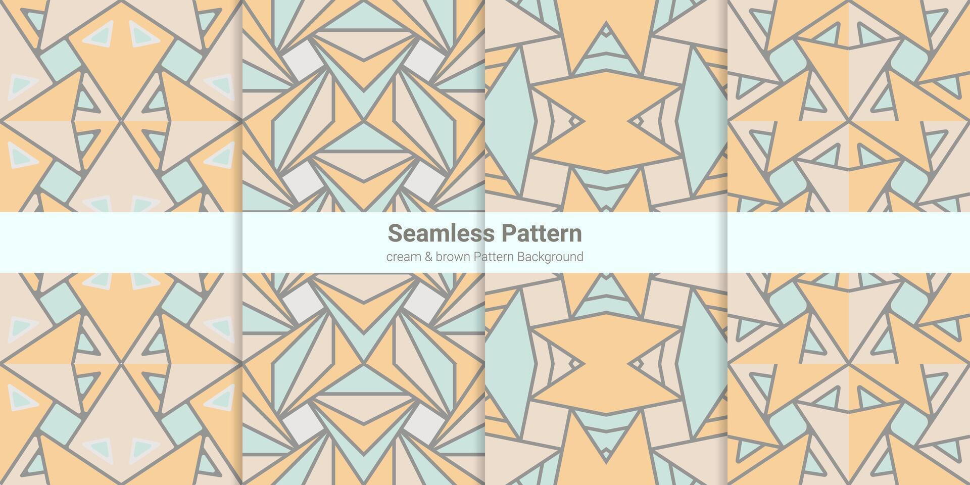 Set of geometric seamless patterns, geometric abstract vector