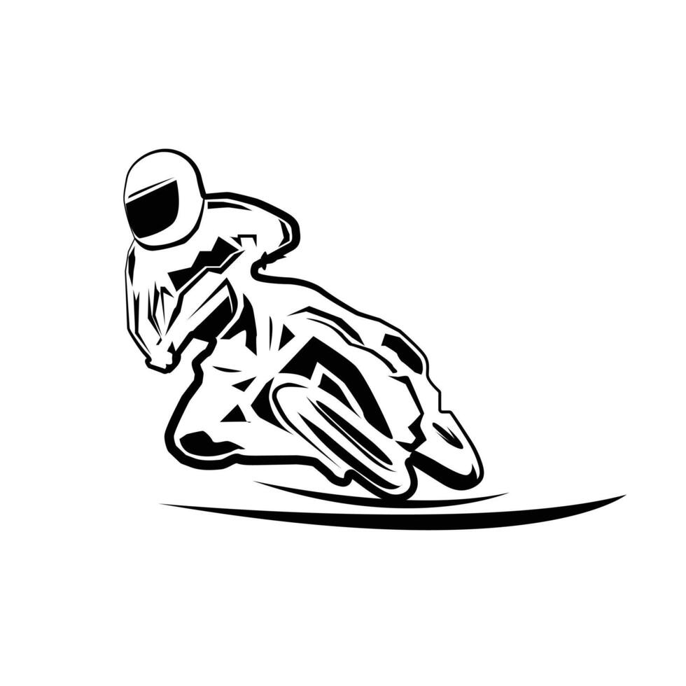 Road race motorbike vector illustration.